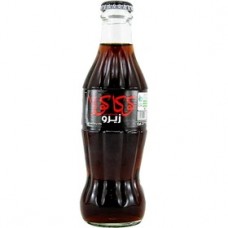 نوشابه زیرو مشکی کوکاکولا شیشه ای - 250 میلی لیتر