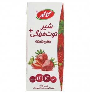 شیر توت فرنگی غنی شده کاله - 200  میلی لیتر