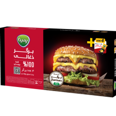 برگر ذغالی پمینا - 500 گرم بسته 4 عددی 
