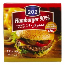 همبرگر 90 درصد گوشت قرمز 202 - 400 گرم