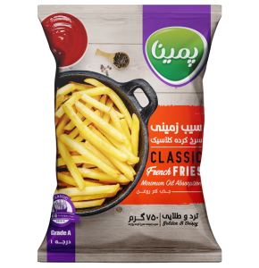 سیب زمینی سرخ کرده یخ زده پمینا مقدار 750 گرم